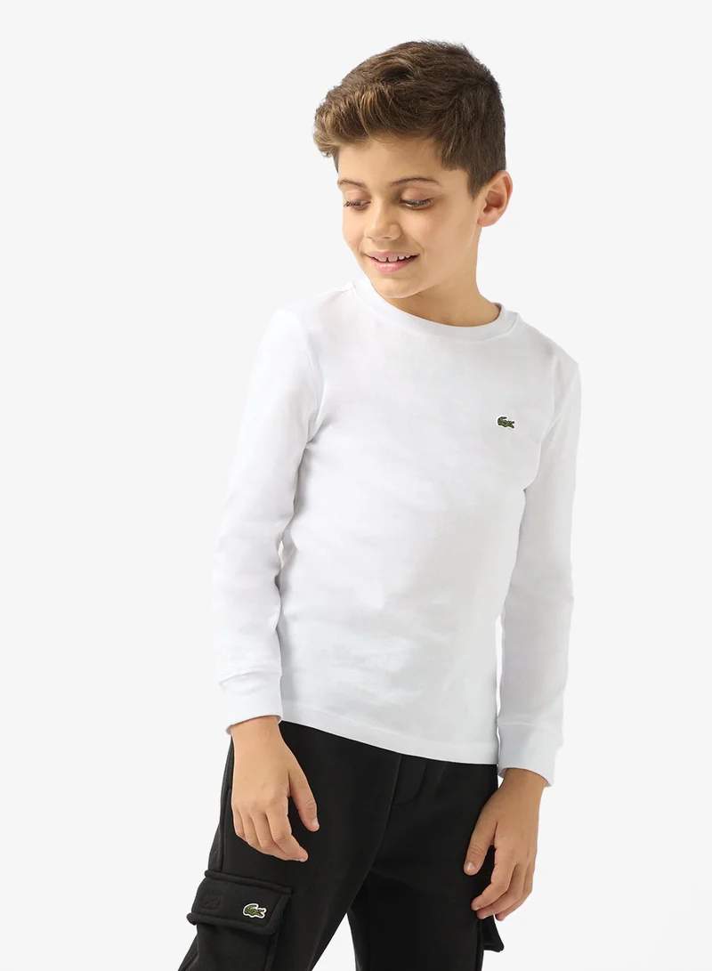 LACOSTE Kids Logo Crew Neck T-Shirt