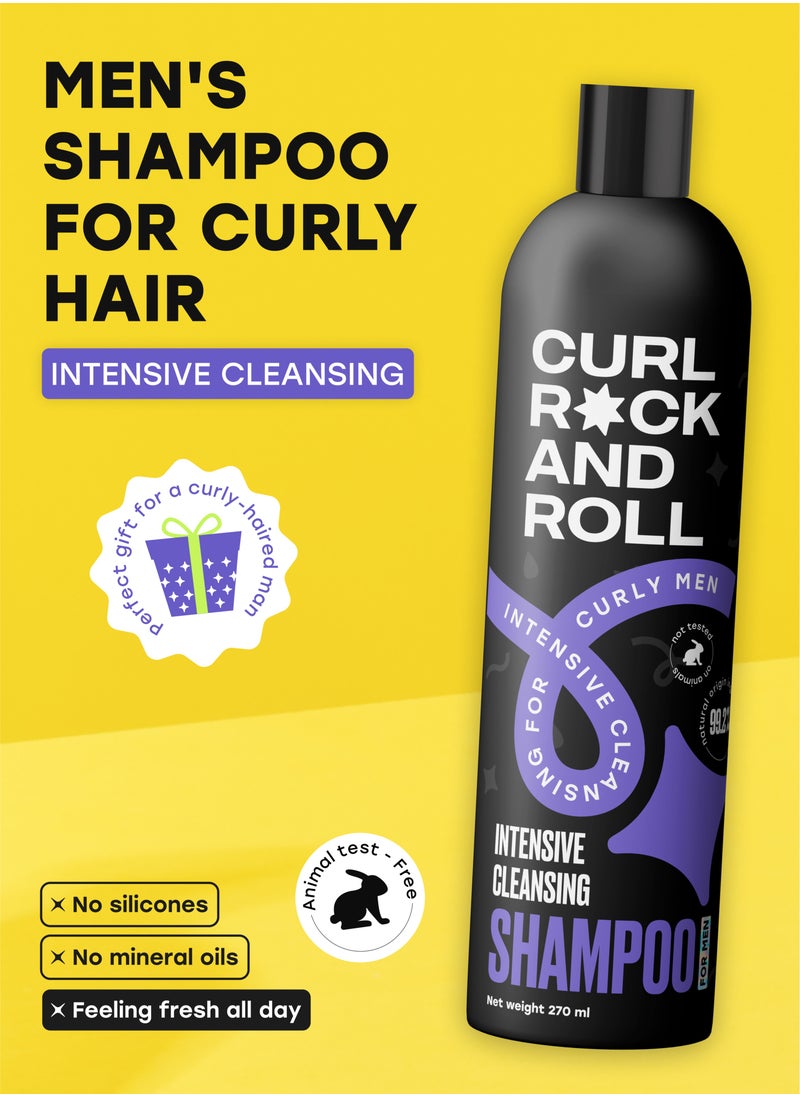 CURL ROCK AND ROLL Curl Rock and Roll Hair Shampoo for Men - Cleanses and Refreshes - Paraben-Free, Sulfate-Free, 270 ml  - Image 2