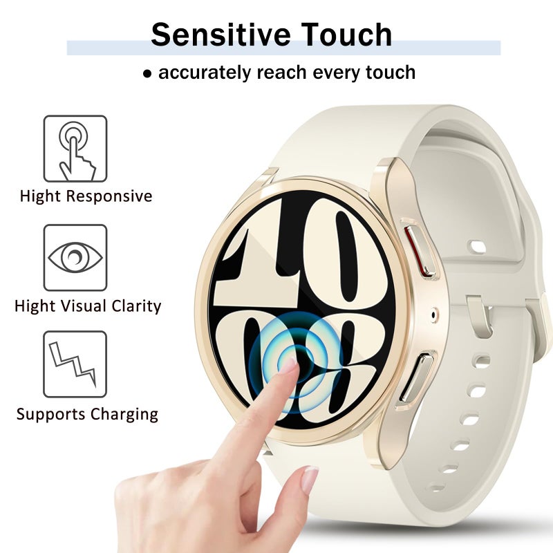 RICHONE [16Pack] Case Compatible with Samsung Galaxy Watch 6 40mm Screen Protector, Soft TPU Cover Scratch Resistant Full Protective Bumper Set Accessories for Men Women (Galaxy Watch6 40mm SM-R930) - Image 5