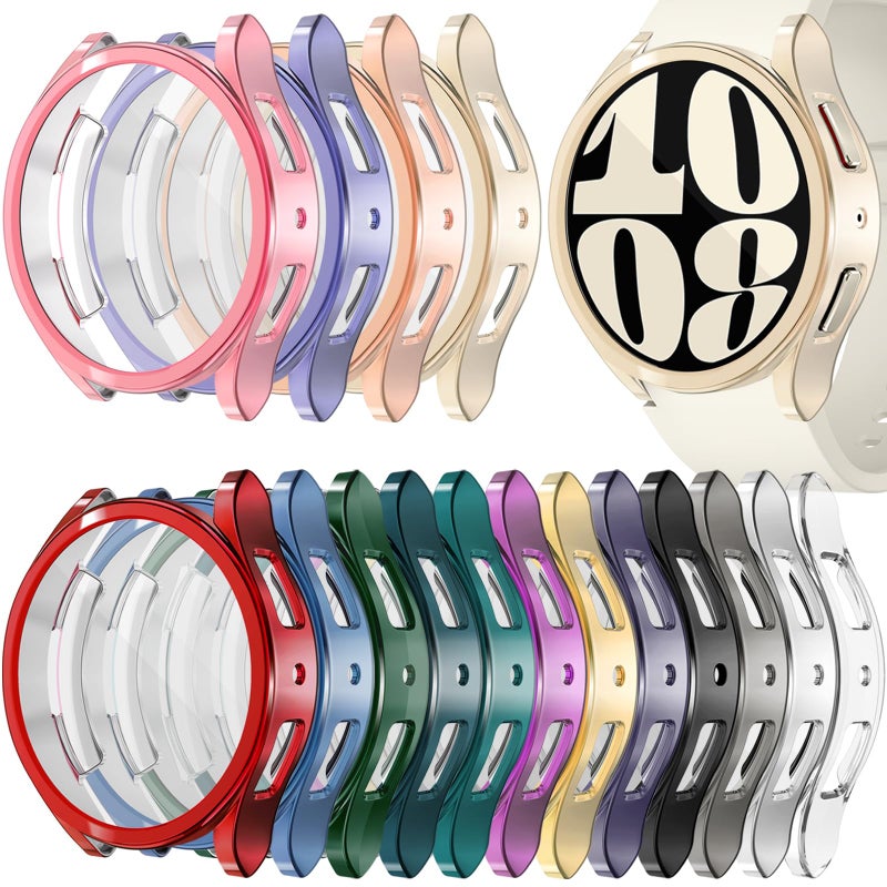 RICHONE [16Pack] Case Compatible with Samsung Galaxy Watch 6 40mm Screen Protector, Soft TPU Cover Scratch Resistant Full Protective Bumper Set Accessories for Men Women (Galaxy Watch6 40mm SM-R930) - Image 1