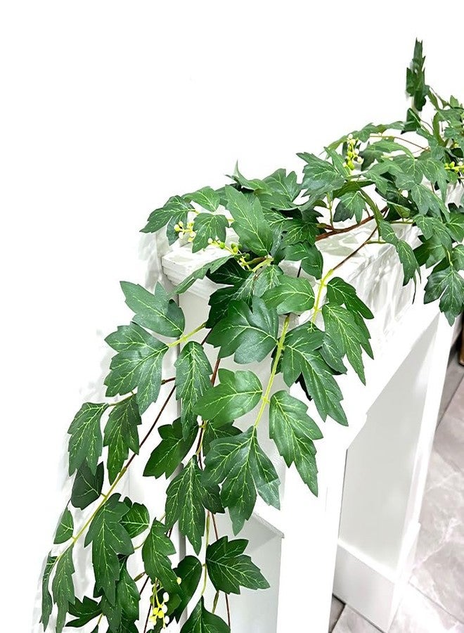 werdecade Eucalyptus Garland 5.5Ft Greenery Garland Fake Ivy Vine Plants for Fireplace Mantle, Table Centerpiece, Farmhouse Home Decor All Year Round, Spring Wedding Decorations - Image 5