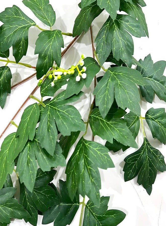 werdecade Eucalyptus Garland 5.5Ft Greenery Garland Fake Ivy Vine Plants for Fireplace Mantle, Table Centerpiece, Farmhouse Home Decor All Year Round, Spring Wedding Decorations - Image 2