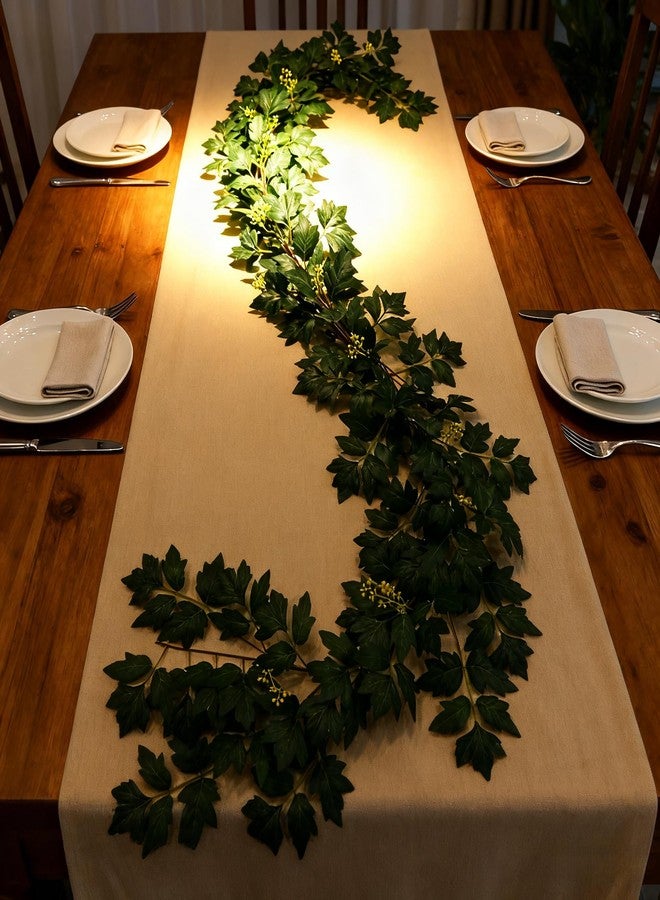 werdecade Eucalyptus Garland 5.5Ft Greenery Garland Fake Ivy Vine Plants for Fireplace Mantle, Table Centerpiece, Farmhouse Home Decor All Year Round, Spring Wedding Decorations - Image 4