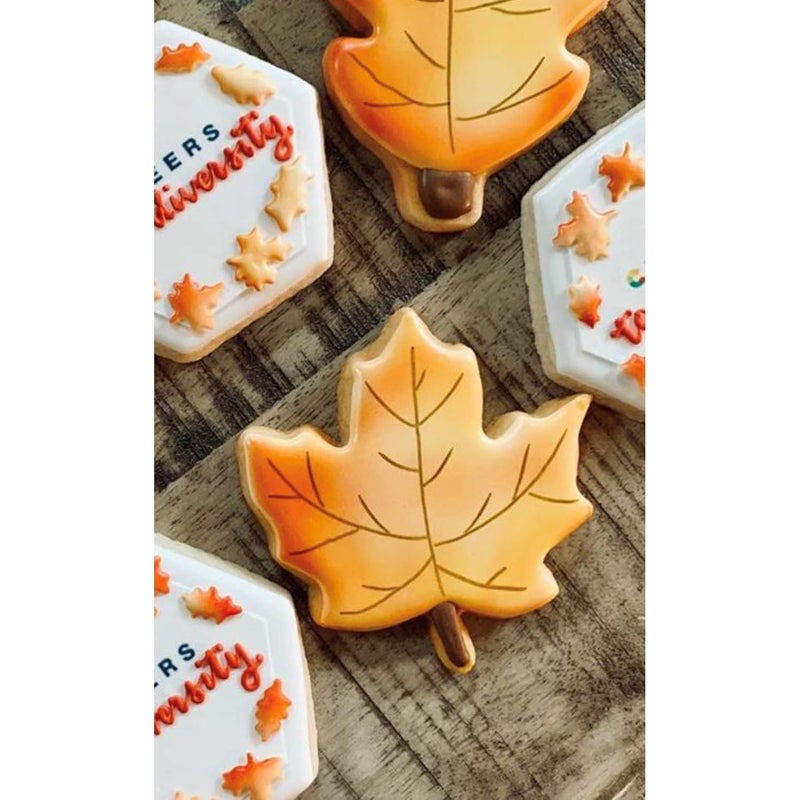 Autumn Thanksgiving 4pcs Cookie Cutter Set Maple Leaf Oak Leaf Molds - Image 2