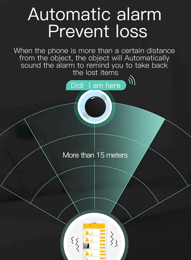 Bluetooth anti-lost device to find children or mobile phones and wallets alarm pet anti-lost reminder smart finder orange - Image 4