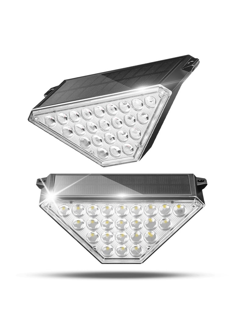 MODI Solar Stair Lights Outdoor, IP67 Waterproof Step Lights, Warm White Solar Powered, Triangle LED for Outdoor Steps, Front Door, Pathway, Patio, Yard, Garden, Porch, Auto On/Off, 2 Pack - Image 2