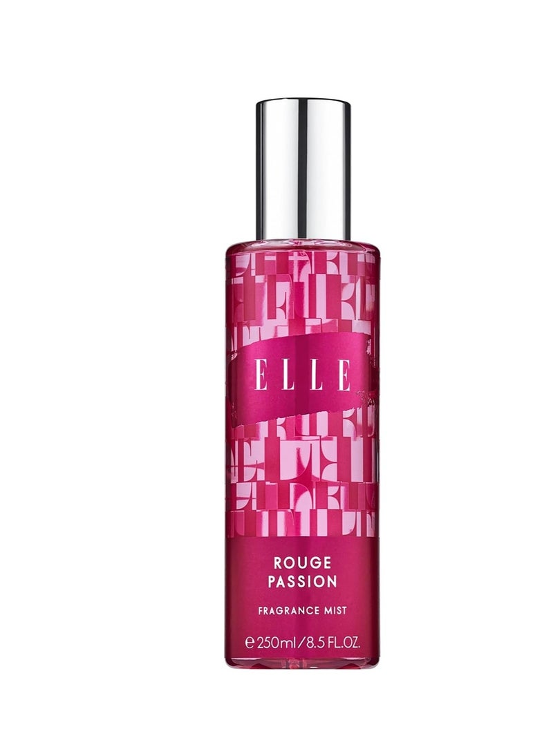 ELLE Rouge Passion Fragrance Mist 250Ml - Image 1