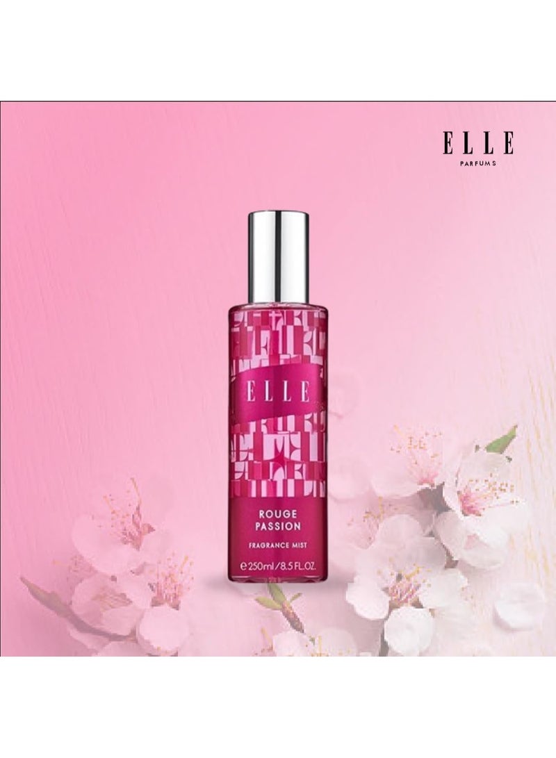 ELLE Rouge Passion Fragrance Mist 250Ml - Image 2