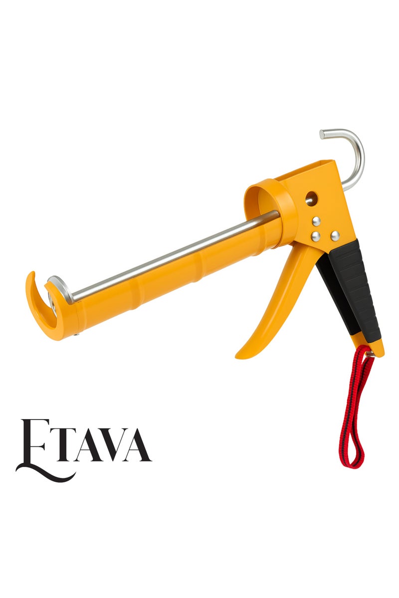 إيتافا مسدس سيليكون يدوي قوي التحمل | أداة تطبيق السد للمشاريع الإنشائية والحمامات وتبليط الأرضيات | مسدس غراء ببرميل فولاذي ومقبض مريح - Image 2