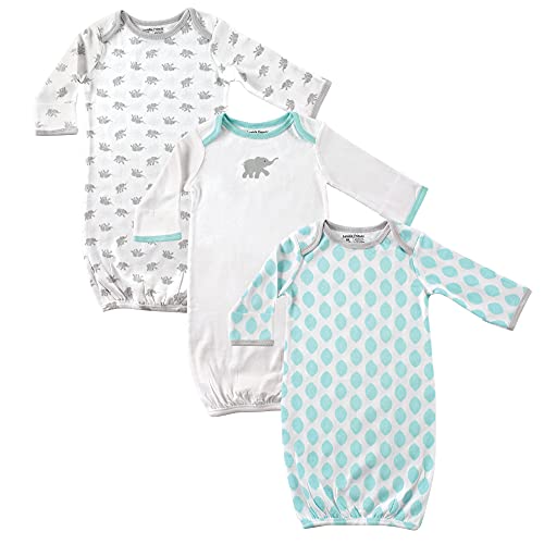 Luvable Friends Unisex Baby Cotton Gowns, Elephant, 0-6 Months US - Image 2