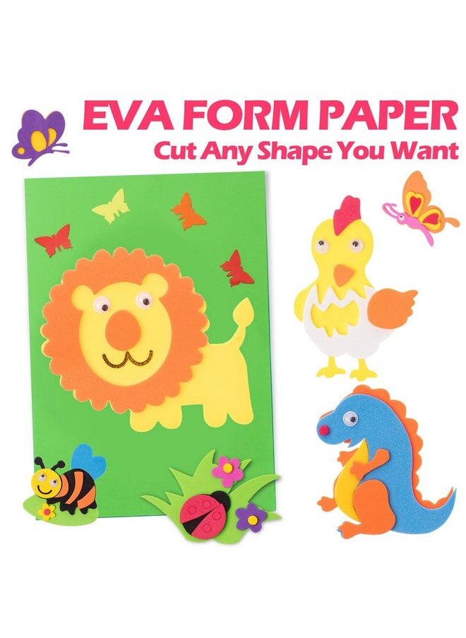Pangda 100 Pack 20 Colors Eva Craft Foam Sheet Eva Foam Craft Foam Paper For Crafts Foam Sheet For Crafting Handicraft Foam Sheet Craft For Diy Arts School Project Supply (9 X 12 Inch)  - Image 5