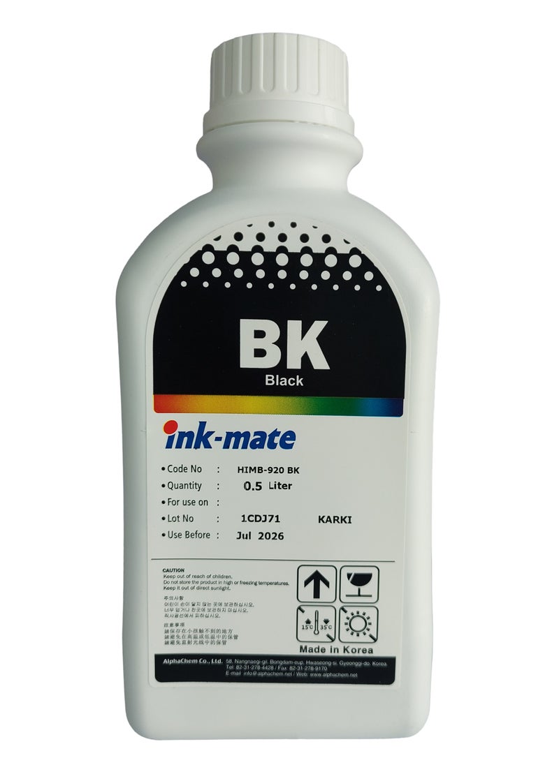 Ink Mate Refill Ink Cartridge For HP CANON Printer 500 ML BLACK 