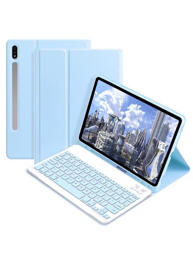 عام غطاء لوحة مفاتيح لسامسونج جالاكسي تاب S11 11 بوصة 2025، غلاف واقي رفيع بألوان حلوى مع لوحة مفاتيح بلوتوث قابلة للفصل مغناطيسيًا مع حامل قلم S. - Image 1