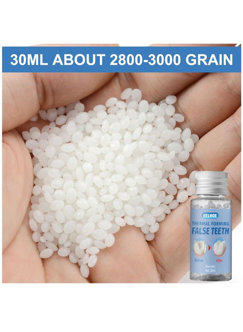 EELHOE تشكيل حراري للأسنان الصناعية، خرز إصلاح الأسنان المؤقت، حشو أسنان قابل لإعادة الاستخدام، بديل للأسنان المتكسرة، خرز حراري للأسنان المفقودة والمكسورة، مجموعة إصلاح الأسنان غير السامة، 30 مل - Image 4
