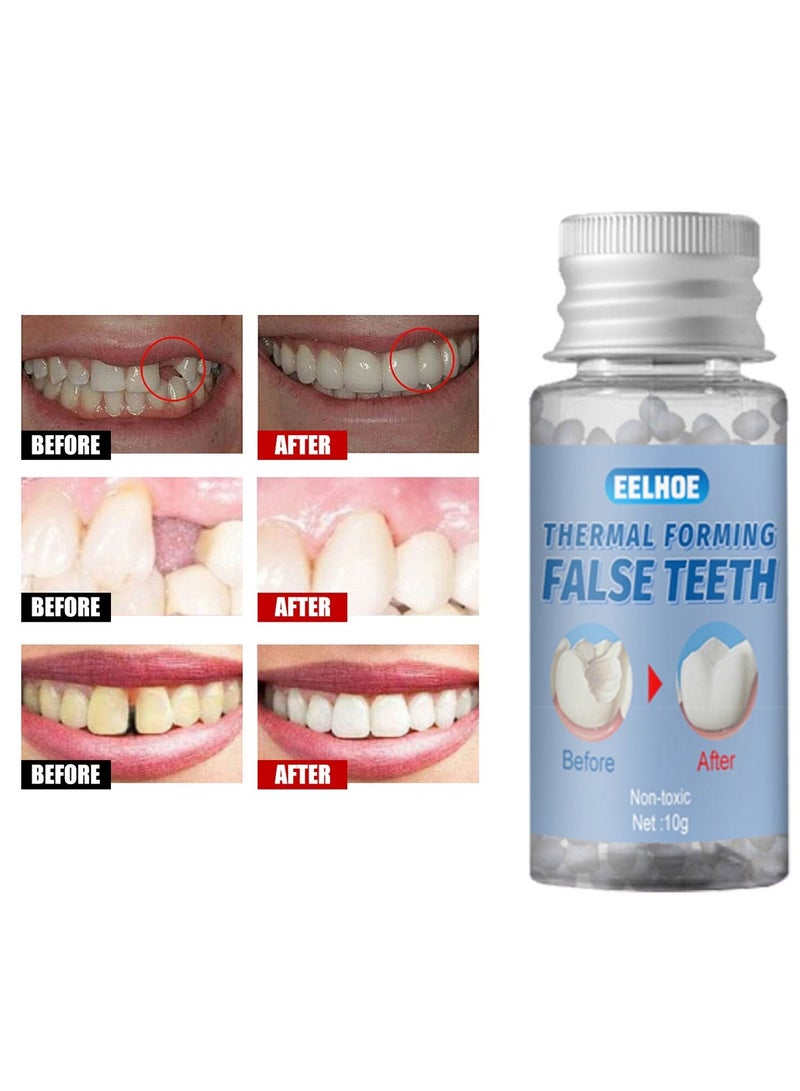 EELHOE تشكيل حراري للأسنان الصناعية، خرز إصلاح الأسنان المؤقت، حشو أسنان قابل لإعادة الاستخدام، بديل للأسنان المتكسرة، خرز حراري للأسنان المفقودة والمكسورة، مجموعة إصلاح الأسنان غير السامة، 30 مل - Image 5