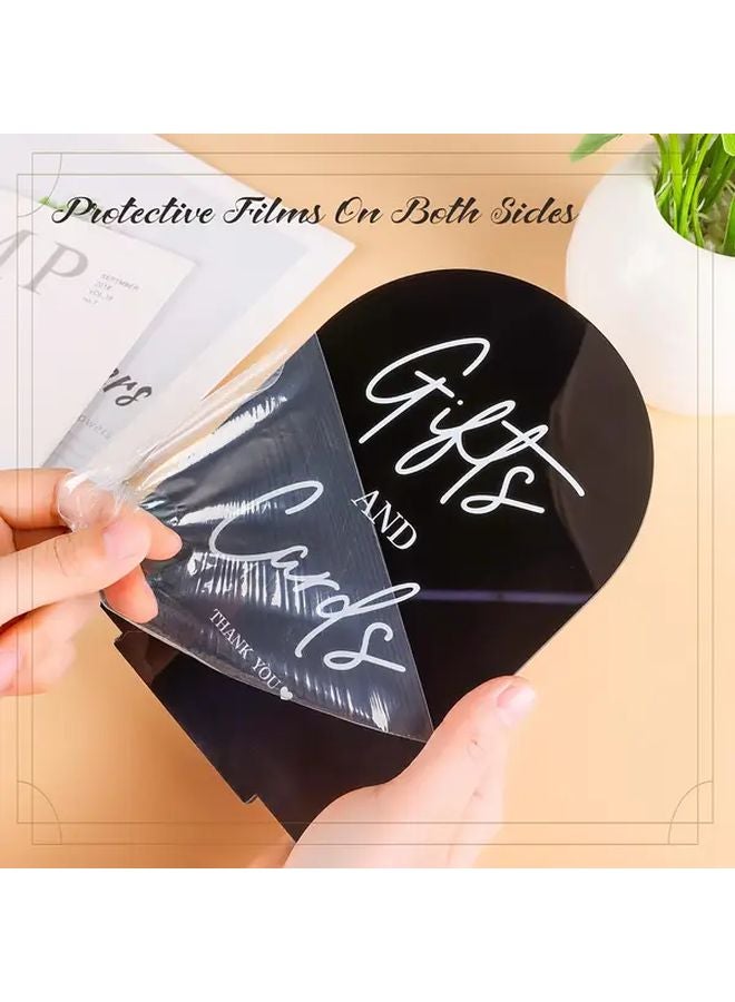 عبوتان من لافتات الزفاف الحديثة الأكريليكية السوداء ثنائية الأبعاد المسطحة - Image 5