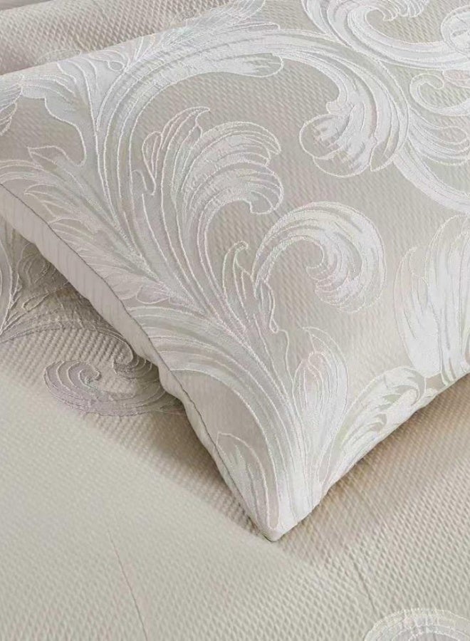 INREST Pure Single Comforter Set 170 × 230 cm – Luxury 5 Pieces Jacquard Embroidered Bedding Set - Image 4