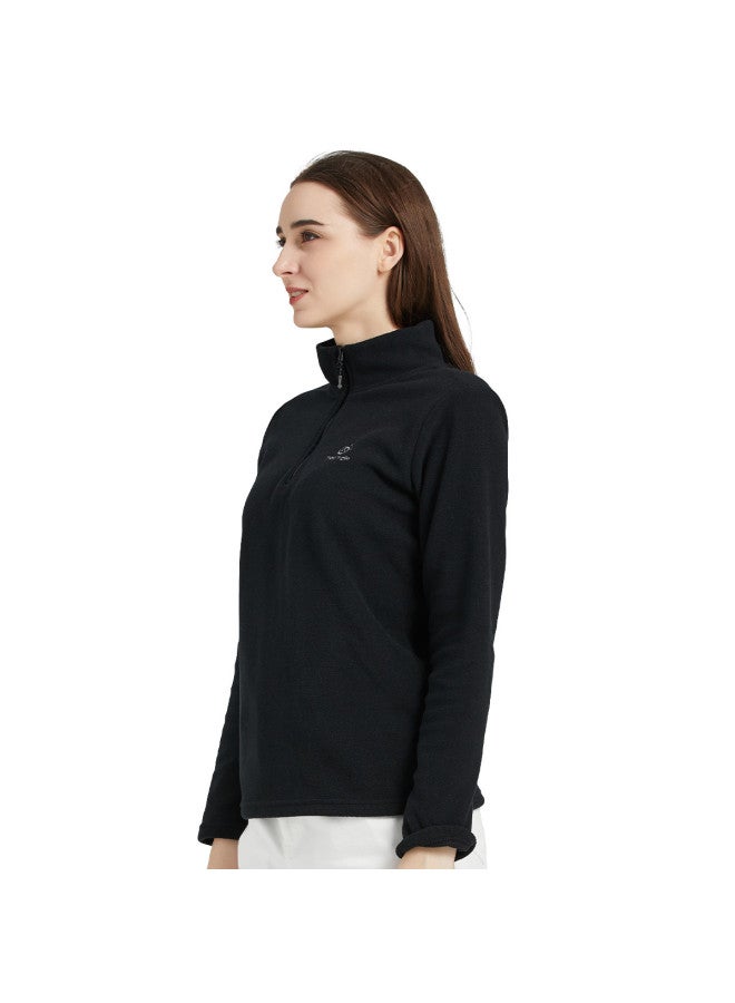 سترة خارجية من الف fleece للنساء، مريحة ولطيفة على البشرة، قمة بأكمام طويلة عصرية ومشدودة للربيع والخريف والشتاء، توفر الدفء والحماية من البرد - Image 3