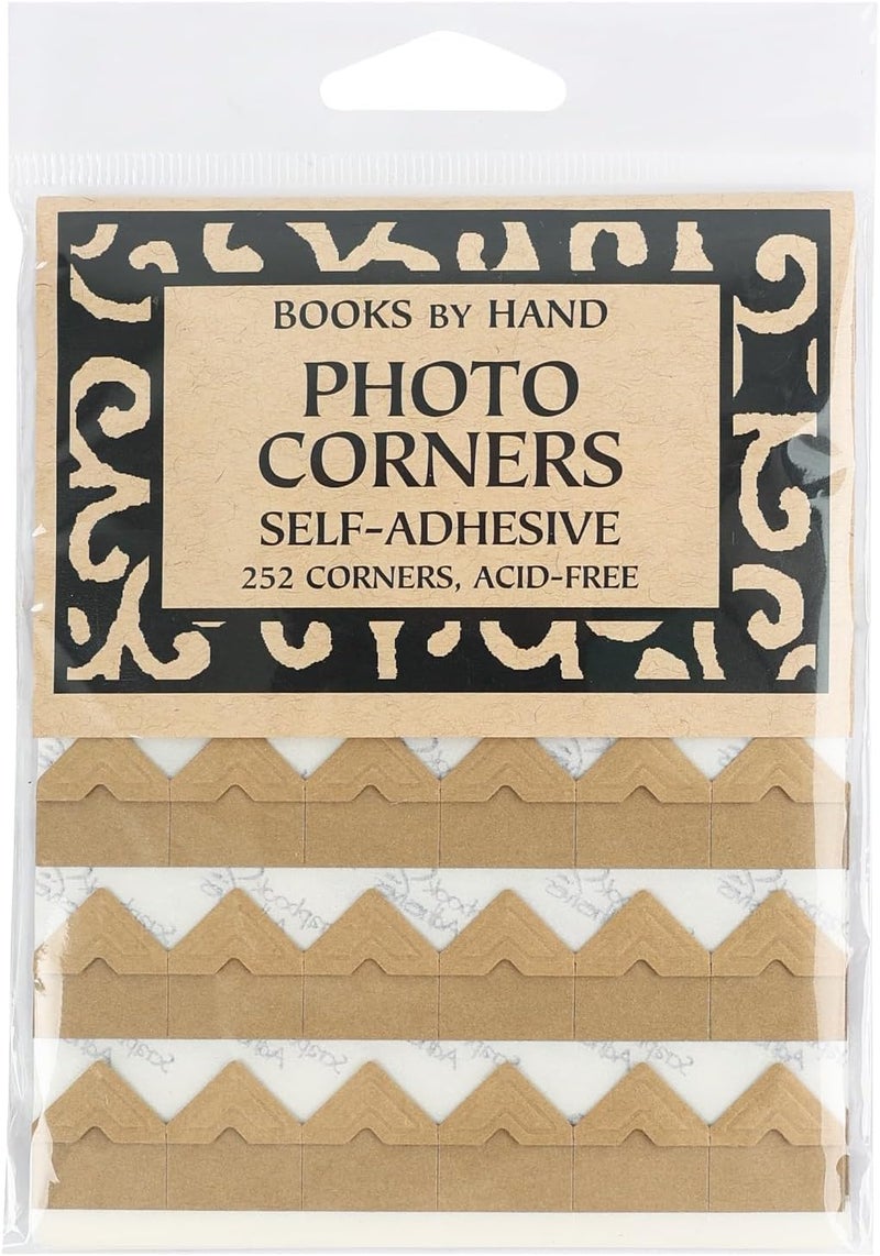 Lineco Kraft Acid-Free 0.5" Archival Photo Corners, Self-Adhesive, Pressure Sensitive, Non-Yellowing, Mount Pictures Without it Touching Tape, Scrapbooking, DIY, Displaying Pictures. (Pack of 252) - Image 1