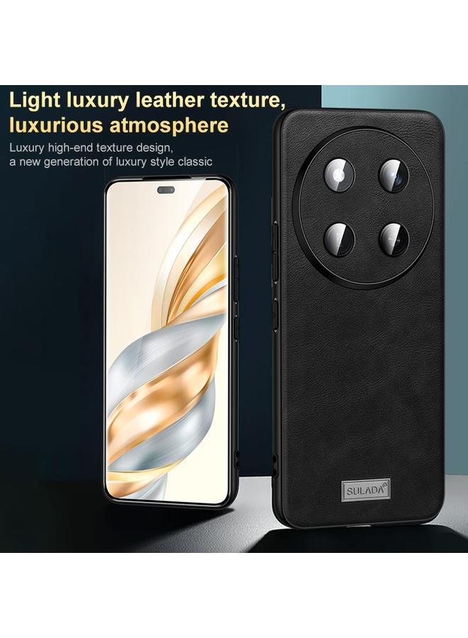 SULADA Case For Honor 200 Shockproof TPU Hybrid Handmade Leather Phone Case - Image 2