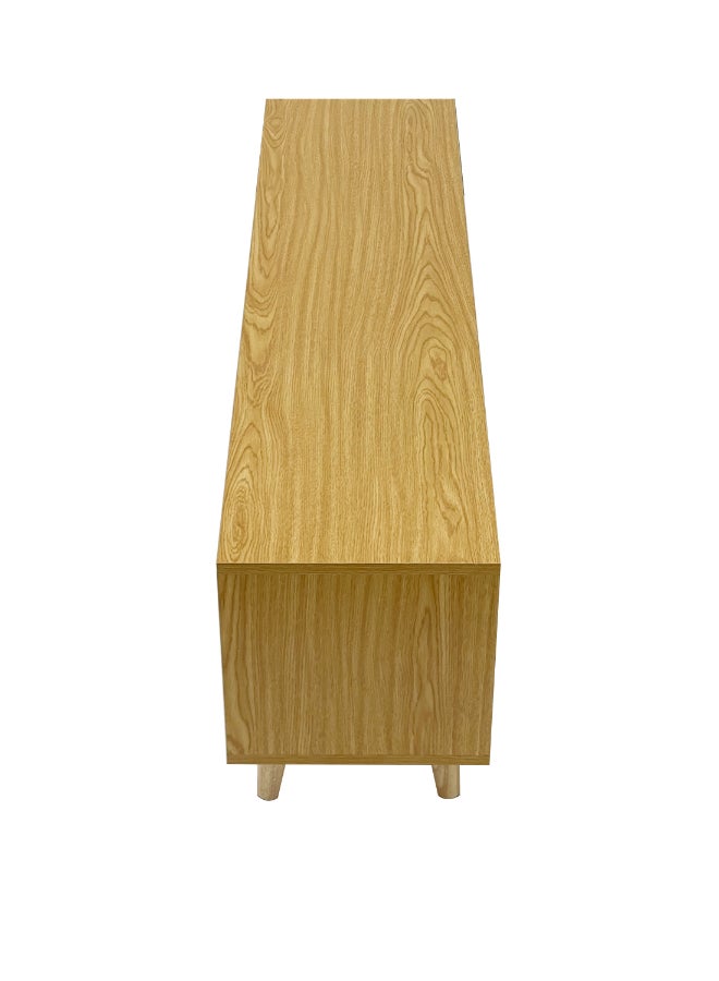 بست وان وحدة تلفاز عصرية وأنيقة للحفاظ على غرفة المعيشة منظمة وراقية 120x38x30 سم MDF بني - Image 3