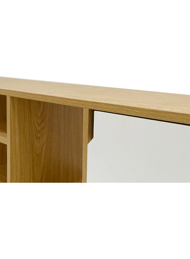 بست وان وحدة تلفاز عصرية وأنيقة للحفاظ على غرفة المعيشة منظمة وراقية 120x38x30 سم MDF بني - Image 5