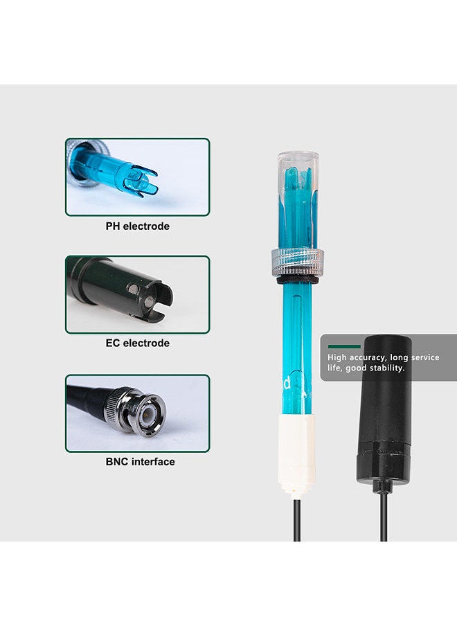Generic - 3-in-1 pH/EC/TEMP Water Quality Detector Wireless WiFi Online pH EC Controller Professional pH Controller with Relay Plug Repleaceable Electrode BNC Type Probe Water Quality Tester - Image 1