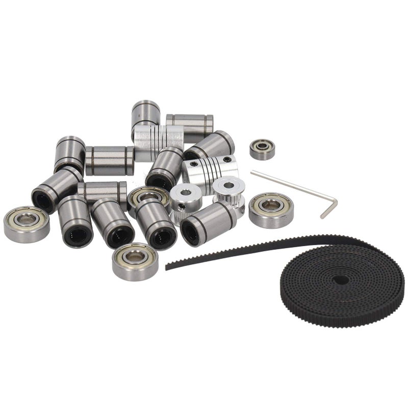 LM8UU Linear Bearing Kit with Shaft Coupler Belt and 20 Tooth Pulley - Image 5