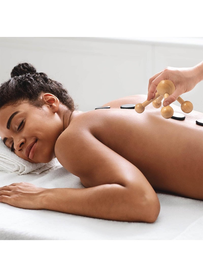 ✅اداة تدليك طبيعية للجسم من الخشب للتدليك العلاجي بالخشب مدلك (التصريف اللمفاوي) و نحت الجسم، وتدليك العضلات والتدليك الرياضي لتخفيف آلام العضلات و المفاصل واعطاء شعور بالاسترخاء - Image 1