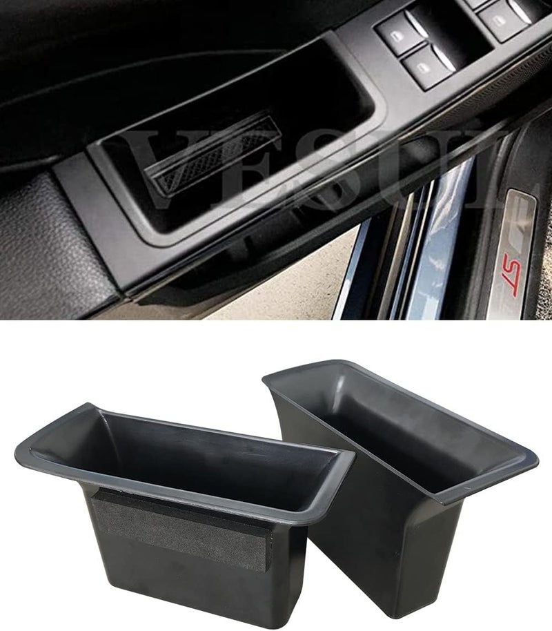 Vesul Front/Rear Row Door Side Storage Box Compatible with Ford Escape 2020 2021 2022 2023 2024 2025 Armrest Phone Container Door Organizer Handle Pocket ABS Tray Insert Glove Pallet - Image 1