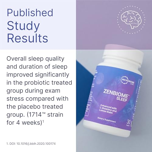 Microbiome Labs Zenbiome Sleep - L Theanine Supplement with Lemon Balm Extract & Probiotics with Bifidobacterium Longum - Help Soothe The Gut-Brain Axis at Bedtime (30 Capsules) - Image 5