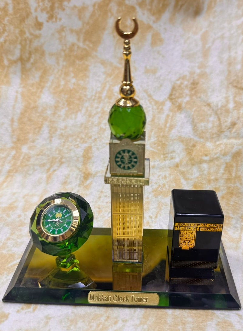 A high-quality crystal glass model of the Kaaba and Rawdah Dome (9×12 cm, 9 cm height), presented in a clear acrylic box that preserves its shine — a luxurious spiritual keepsake, perfect for gifting. - Image 2