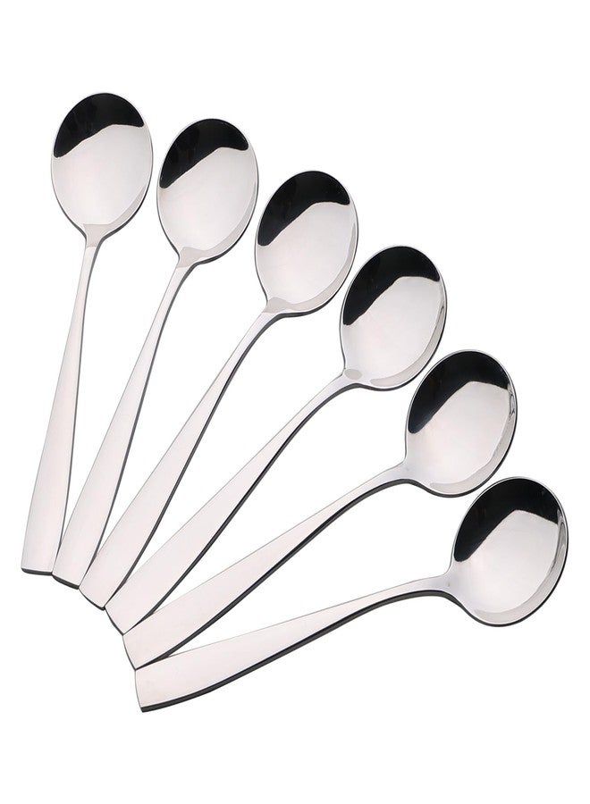 Begale 16-Piece Round Soup Spoon, Stainless Steel Bouillon Spoons - Image 1
