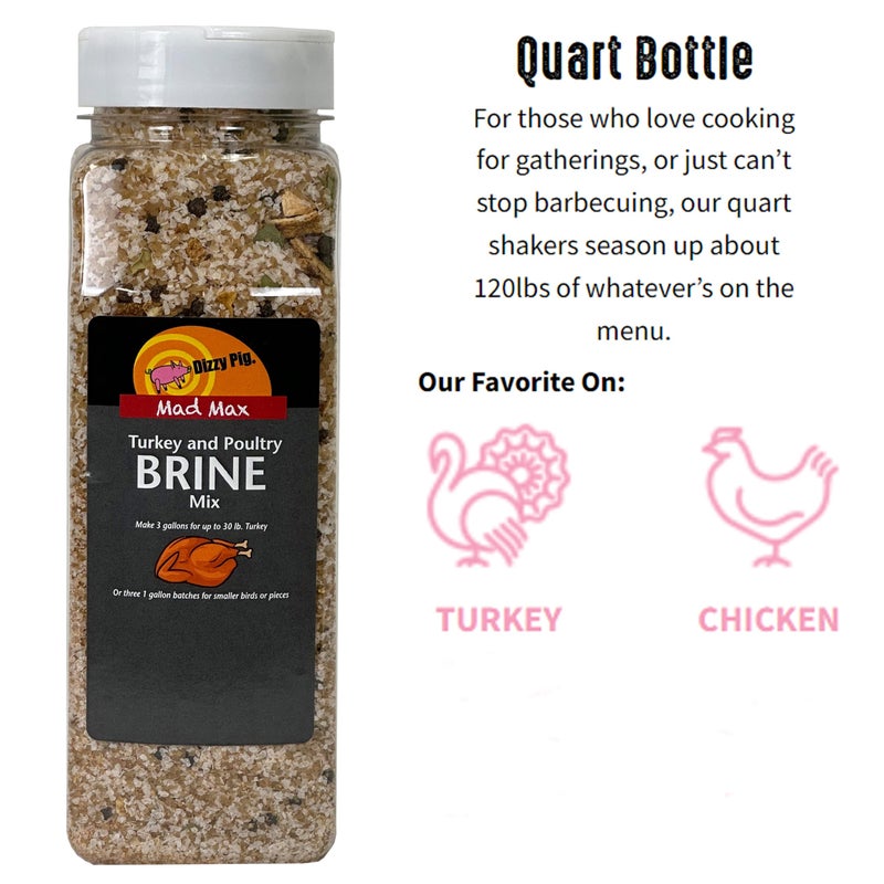Dizzy Pig Mad Max Turkey & Poultry Brine Mix (Quart Shaker) - Image 1