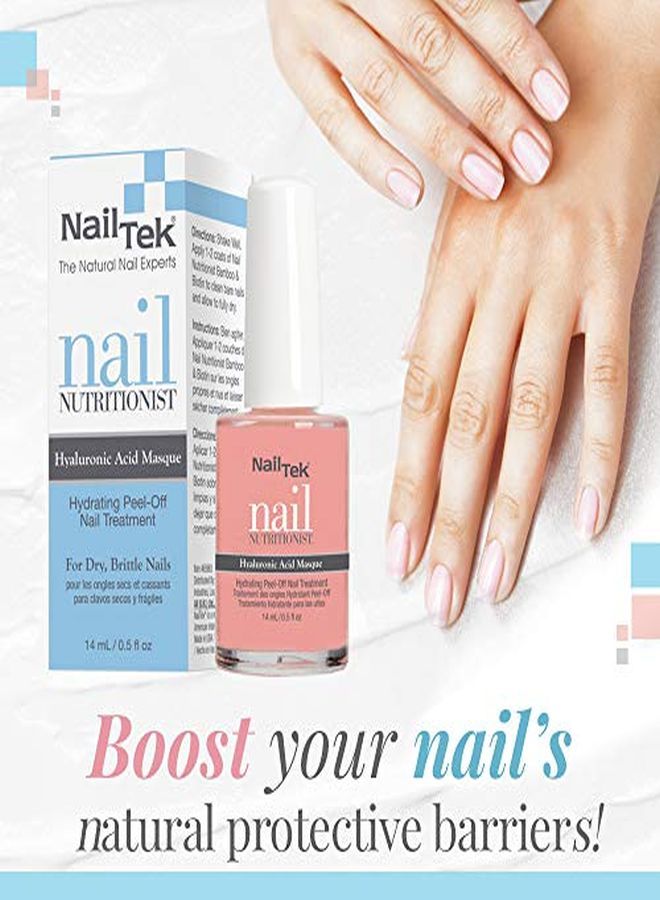 Nail Tek Nutritionist Peeloff Nail Masque With Hyaluronic Acid, Hydrate, Nourish, And Strengthen Soft And Peeling Nails, 0.5 Oz, 1Pack - Image 2