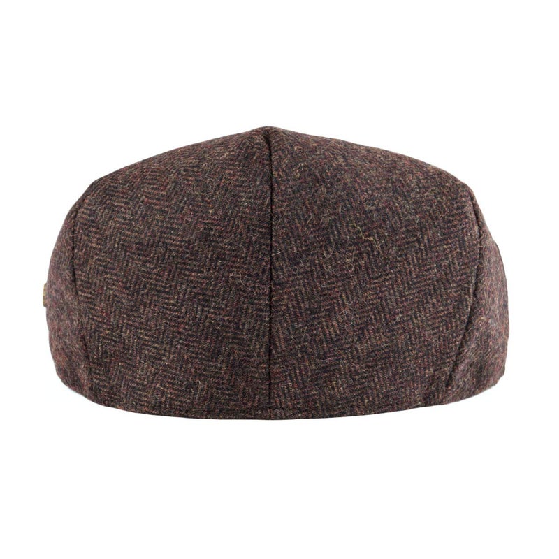 VOBOOM Men's Herringbone Flat Ivy Newsboy Hat Wool Blend Gatsby Cabbie Cap (Coffee, 7 3/8) - Image 4