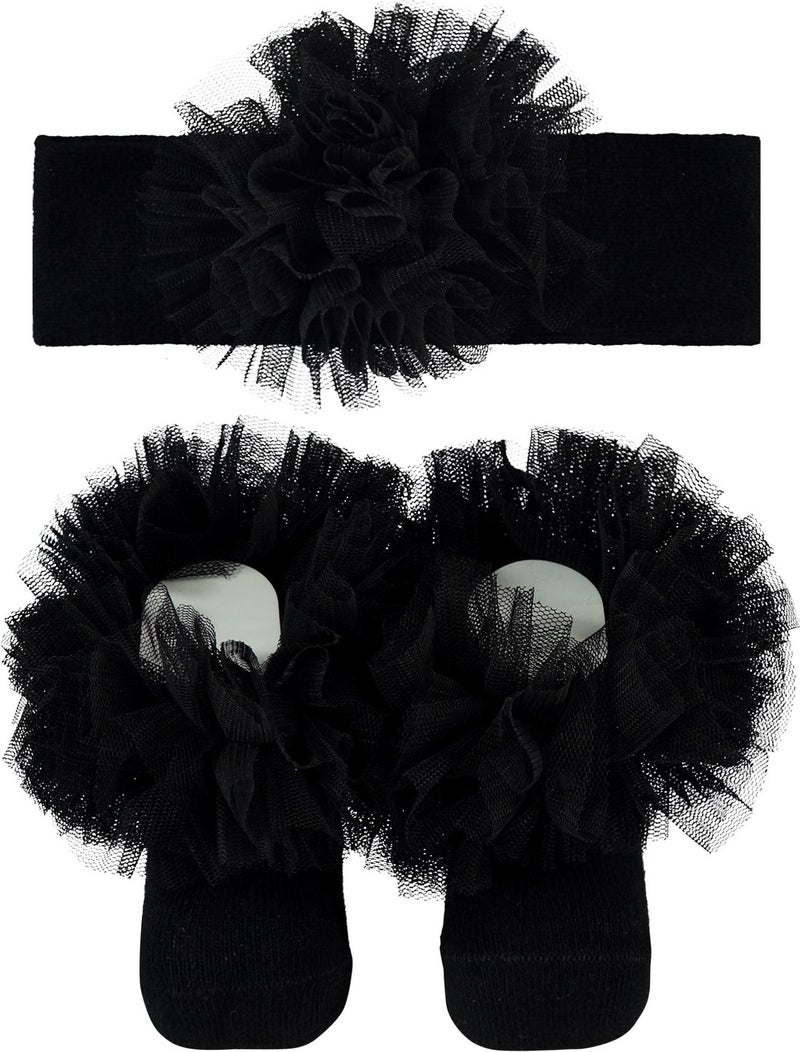 Mini Damla Minidamla Socks and Bandana Set 0-3 Months Black