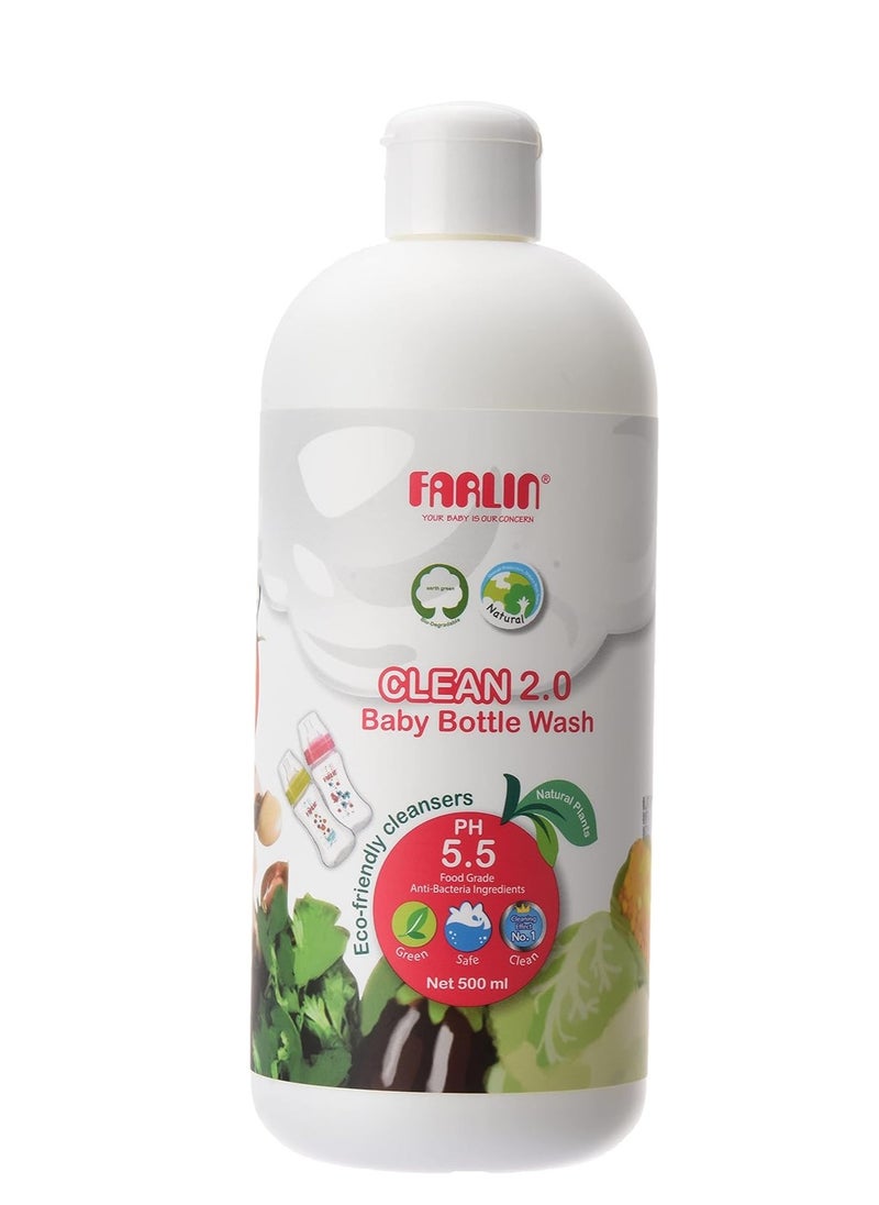 FARLIN - CLEAN 2.0 Bottle Washing Liquid is vegan and eco-friendly with 100% natural ingredients. - Image 1