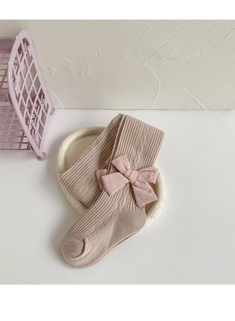 Girls' pantyhose leggings solid color bow body stockings Tights leggings - Image 3