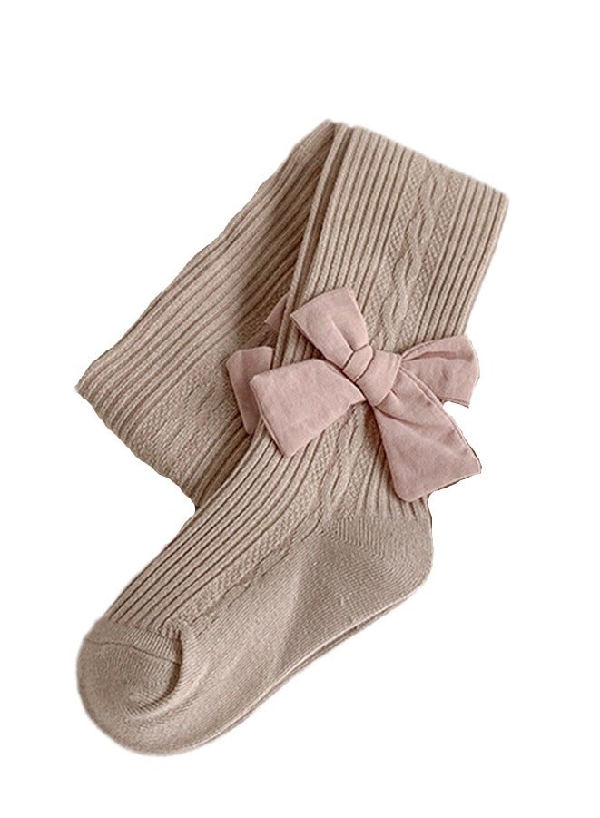 Girls' pantyhose leggings solid color bow body stockings Tights leggings - Image 1