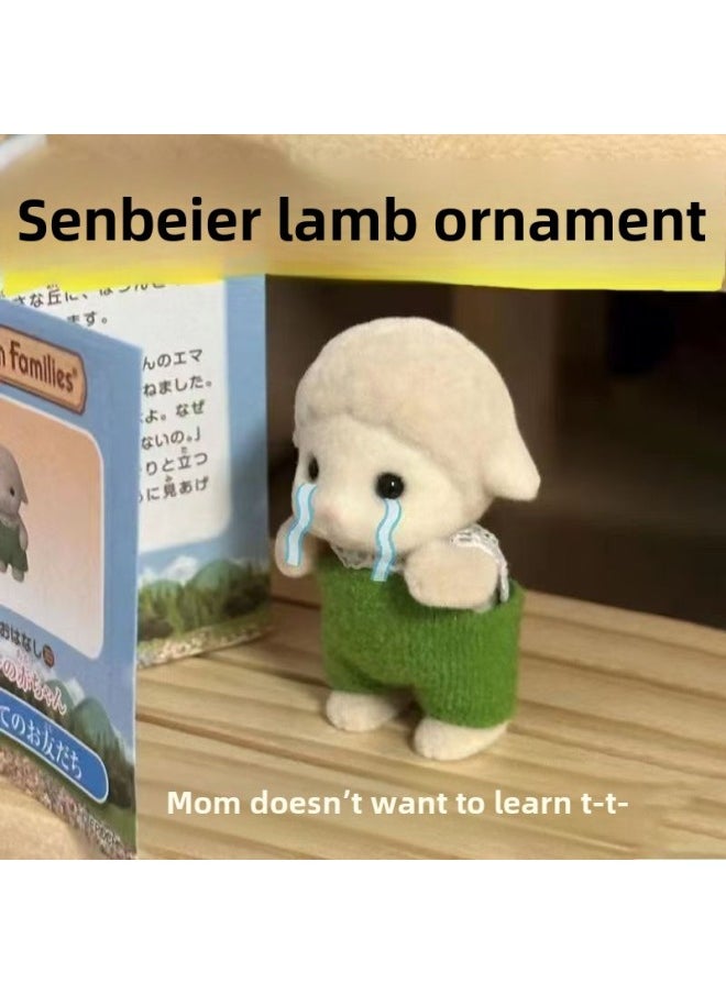Four Limbs Movable Senbeier Poodle Doll Doll Flocking Toy Vinyl Doll Golden Retriever Dog Small Ornaments-Color:Lamb Boxed  - Image 1