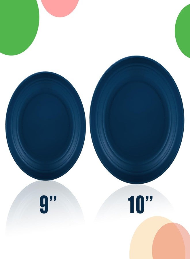 Lazycorner Dinner Plates Unbreakable Wheat Straw Plates Kids Plate Set of 12 Alternative for Plastic Plates Reusable Plate for Kitchen Dishwasher Safe (10 Inches-4 Colors) - Image 4