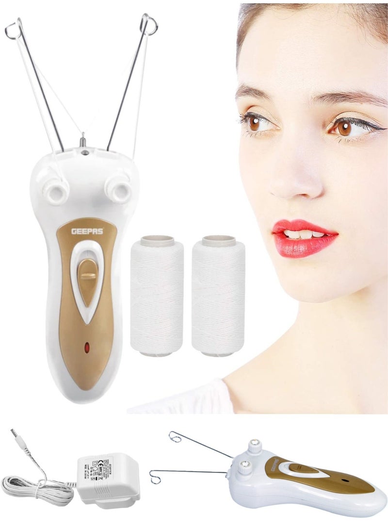 GEEPAS - Professionalism Rechargeable Ladies Epilator Set Safe Epilation Of All Body Parts, Great For Travel, Electric Threading Removers, Minimizes Pain, Smoother Faces, Quick And Effective GLS8690 - Image 1