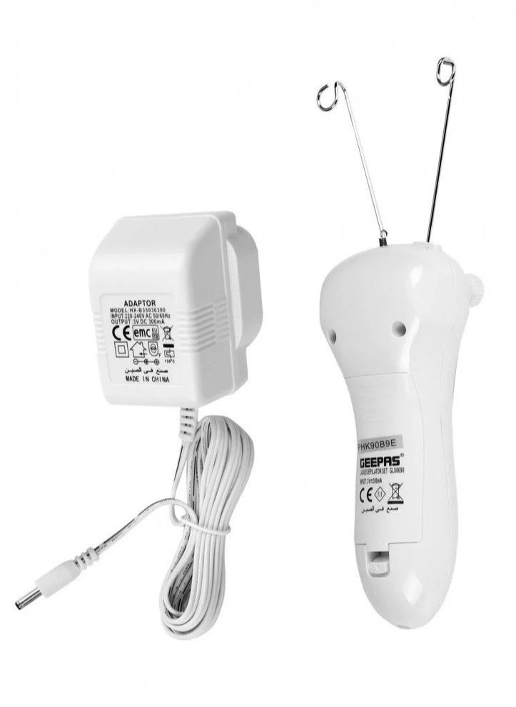 GEEPAS - Professionalism Rechargeable Ladies Epilator Set Safe Epilation Of All Body Parts, Great For Travel, Electric Threading Removers, Minimizes Pain, Smoother Faces, Quick And Effective GLS8690 - Image 1