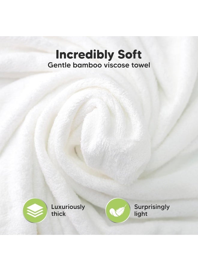 KeaBabies Hooded Baby Towel for Newborn - Viscose Derived from Bamboo Large Baby Bath Towels with Hood for Boys, Girls, Toddler, Extra Absorbent & Soft Newborn Bath Essentials (Dinos, Petite) - Image 2