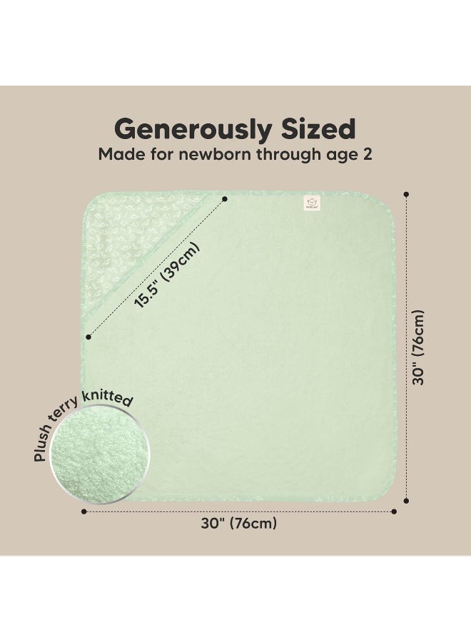 KeaBabies Hooded Baby Towel for Newborn - Viscose Derived from Bamboo Large Baby Bath Towels with Hood for Boys, Girls, Toddler, Extra Absorbent & Soft Newborn Bath Essentials (Dinos, Petite) - Image 4