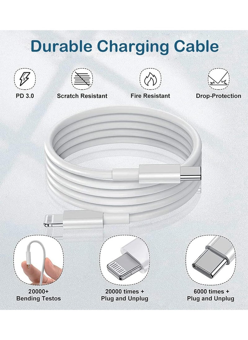 PRIMO PLUS - iPhone 20W Fast Charger | USB C Wall Fast Charger with USB C to Lightning Cable Compatible with iPhone 14/14 Pro/14 Pro Max/13/12/SE2020/11/XR/XS Max/X/iPad - Image 1
