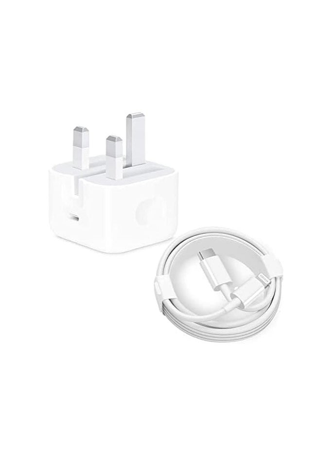 PRIMO PLUS - iPhone 20W Fast Charger | USB C Wall Fast Charger with USB C to Lightning Cable Compatible with iPhone 14/14 Pro/14 Pro Max/13/12/SE2020/11/XR/XS Max/X/iPad - Image 1