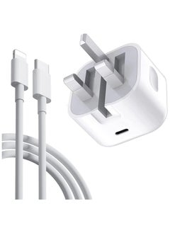 iPhone 20W Fast Charger | USB C Wall Fast Charger with USB C to Lightning Cable Compatible with iPhone 14/14 Pro/14 Pro Max/13/12/SE2020/11/XR/XS Max/X/iPad