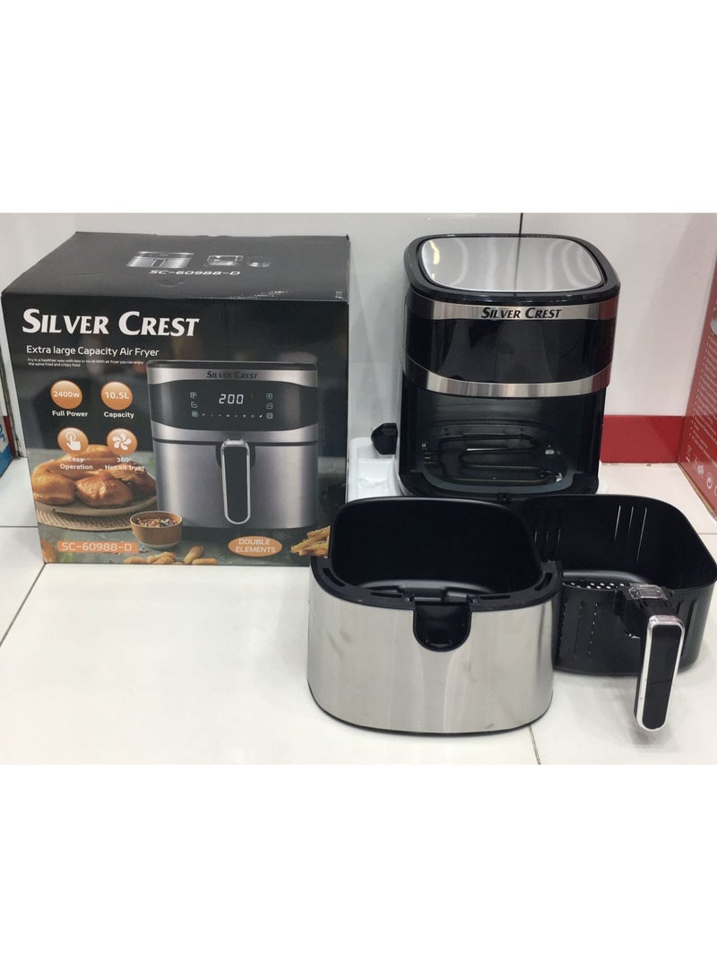 SILVER CREST Air Fryer Stainless Steel Cover Super-heated No Oil air Deep Fryer Electric Digital air Fryer - Image 5